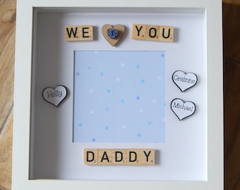 Personalised Daddy Fathers Day Gift/ Dad Frame/ Personalised Gift for Dad/ Gift for Father/ Father's Day/ Gift from son/ daughter/ children