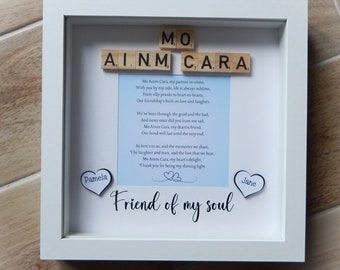 Mo Anam Cara Frame/ Gift for Best Friend/ Personalised Friend Frame/ Irish Sayings/ BFF Bestie Gift/ Irish Friendship Gift/ Friendship Gifts