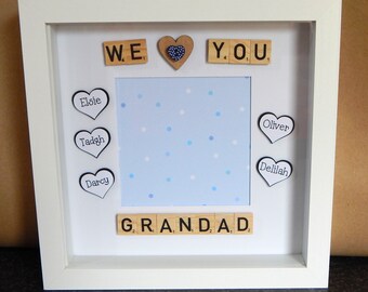 Grandad Fathers Day Gift/ Grandad Frame/ Personalised Grandad Gift/ Gift for Grandad/ Father's Day/ Gift from Granddaughter/Grandchildren