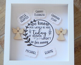 Personalised We Know You Would Be Here Today If Heaven Wasn't So Far Away Wedding Frame Decor Sign/ Memorial Frame for Wedding/Memorial Poem