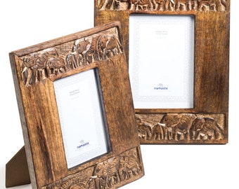 Handmade Frame, Elephant Mango Wood Photoframe, Rustic Picture Frame, Sustainable Frames