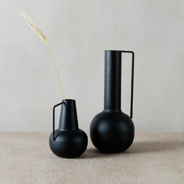 Metal Vase, Nordic Black Iron Vase, Decorative Vase,