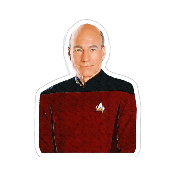 Jean-Luc Picard Sticker | Patrick Stewart | Star Trek The Next Generation | Gift for Trekkie