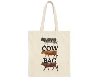 Cow Bag | Cow Tote | Brown Cow | Bull | Scottish | Glasgow | Joke | Pun | Funny
