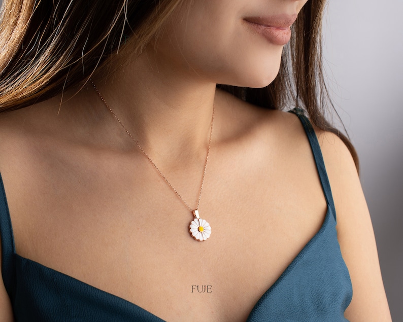 Gepersonaliseerde Daisy naam ketting voor vrouwen, aangepaste naam ketting, beste vriend cadeau voor haar Rose gold