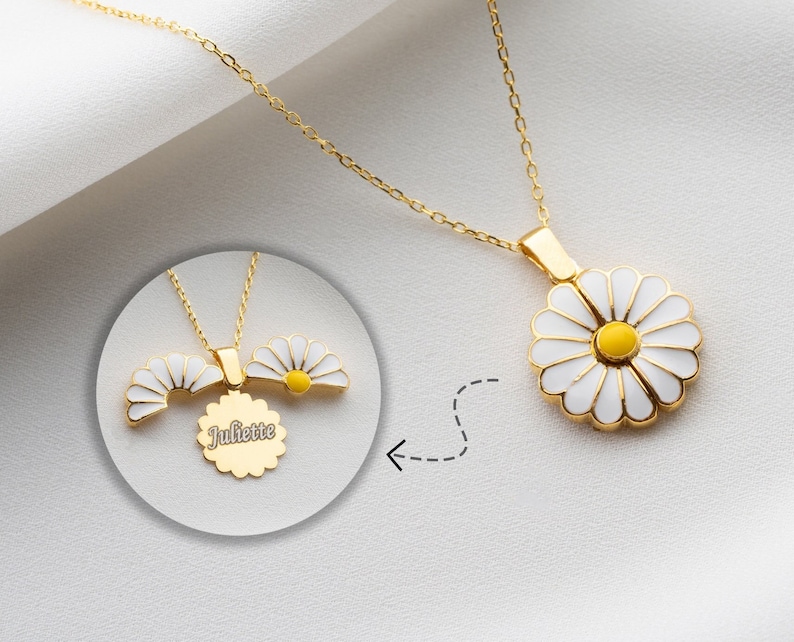 Gepersonaliseerde Daisy naam ketting voor vrouwen, aangepaste naam ketting, beste vriend cadeau voor haar Gold