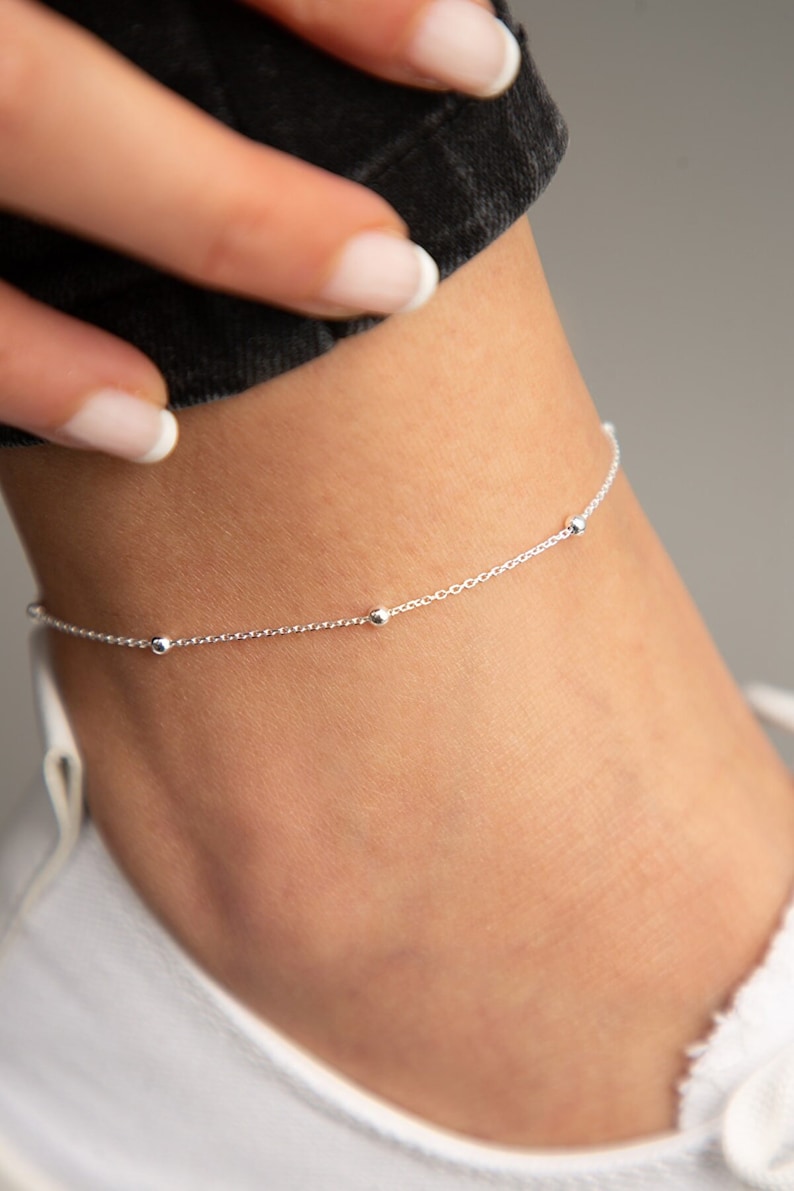 Anklet for Women, Handmade Jewelry, Personalized Christmas Gift, Minimalist Dragonfly Anklet, Gift for Women, Summer Anklet for Beach Chain Only Anklet