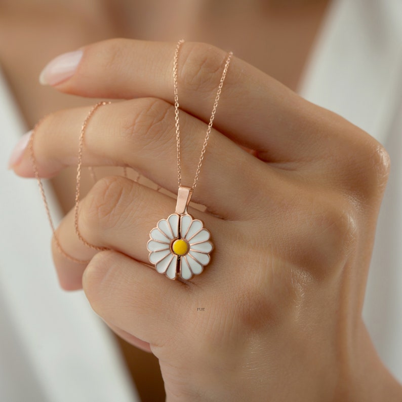 Gepersonaliseerde Daisy naam ketting voor vrouwen, aangepaste naam ketting, beste vriend cadeau voor haar afbeelding 8