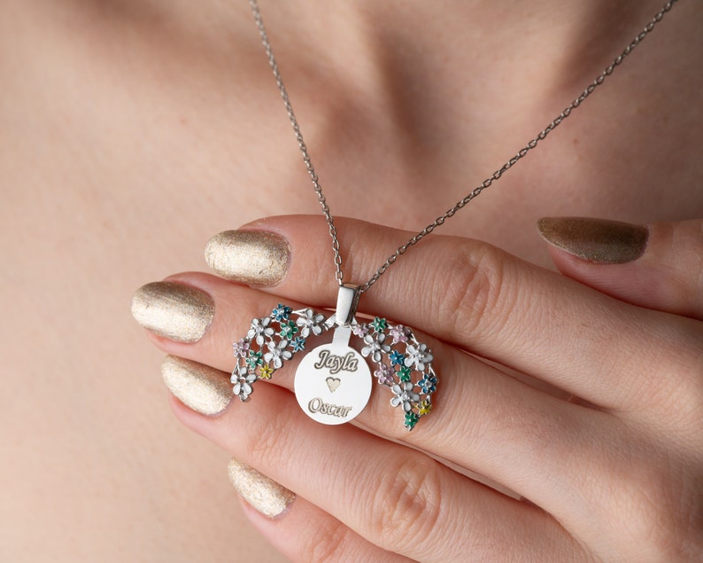 Collares personalizados para mujeres, joyería de plata de ley 925, collar personalizado con nombre de margarita, regalo de cumpleaños para su joyería minimalista hecha a mano Plata