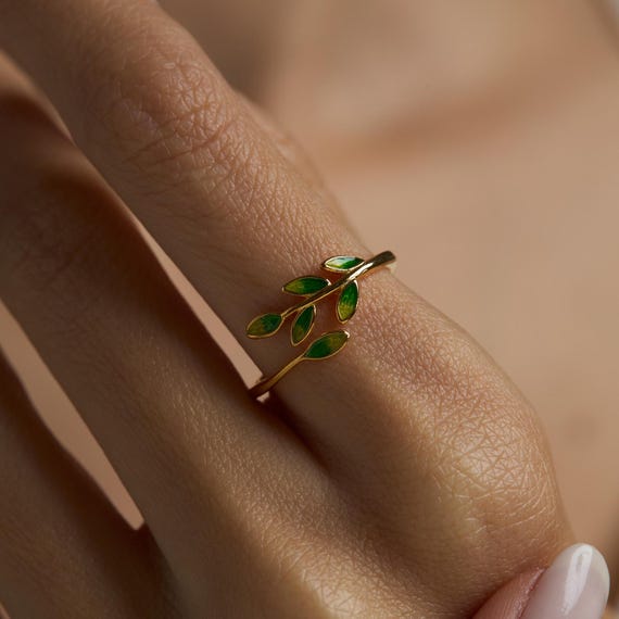 Anillo De Hoja Plata De Ley 925 Ajustable - Diseño Celta Con Zirconia, Para Mujer