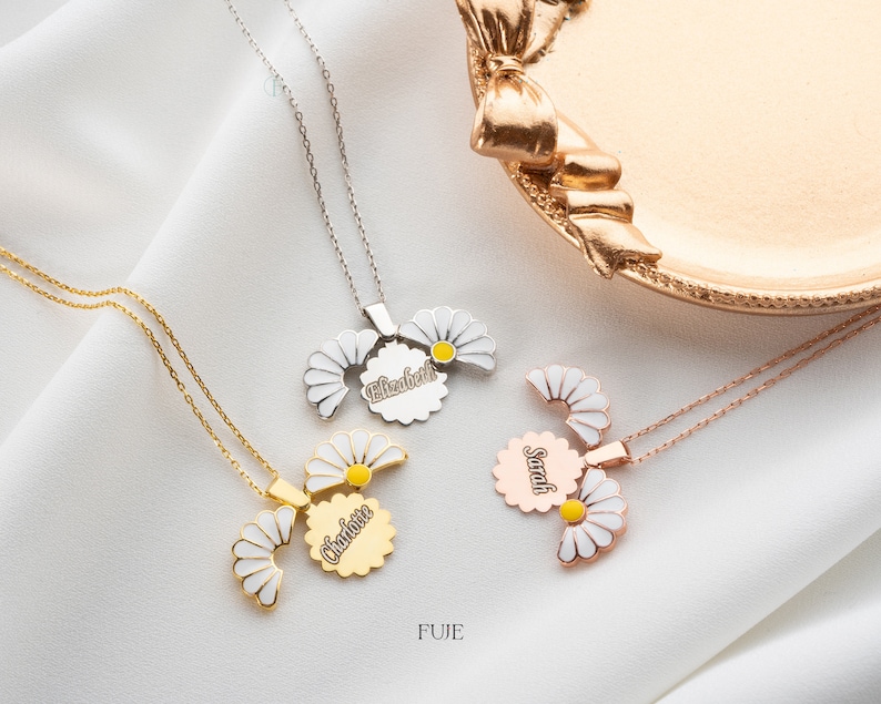 Gepersonaliseerde Daisy naam ketting voor vrouwen, aangepaste naam ketting, beste vriend cadeau voor haar afbeelding 6