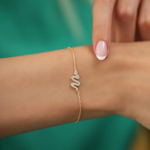 Minimalist Snake Bracelets for Women, Christmas Gift For Doctors, Gift for Nurses, Handmade Medical Jewelry, Gold Snake Bracelet,