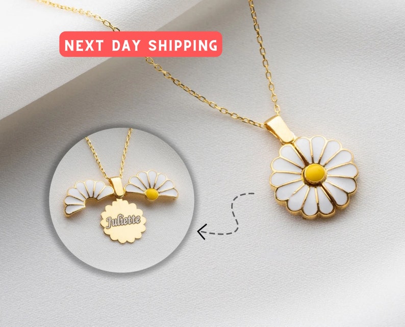 Gepersonaliseerde Daisy naam ketting voor vrouwen, aangepaste naam ketting, beste vriend cadeau voor haar afbeelding 5