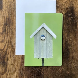 Carte de souhaits oiseau sans texte avec enveloppe, fête, voeux, anniversaire, vierge