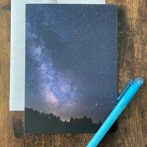 Carte de souhaits voie lactée sans texte avec enveloppe, fête, voeux, anniversaire, vierge