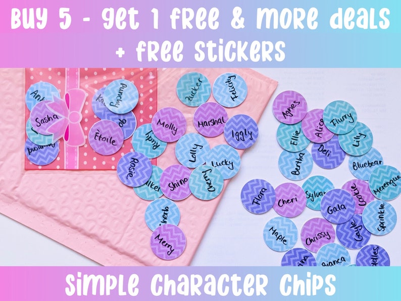 AC Villager and Character Chips Simple All characters Bundles buy 5 get 1 free. image 2