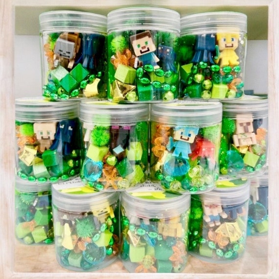 Minecraft Inspired Play Dough Jars