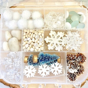Winter Loose Parts Kit, Winter Sensory Kit, Winter Tinker Tray