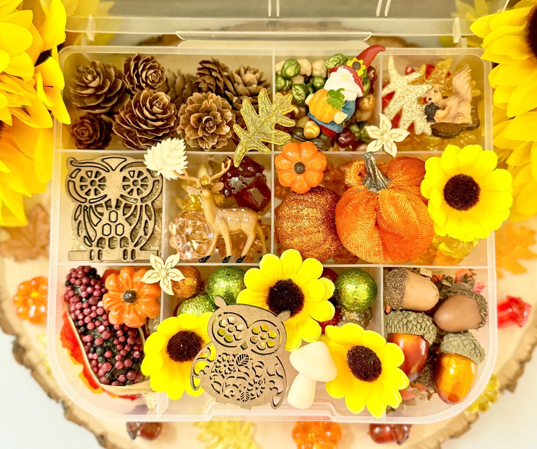 Fall Sensory Loose Parts Kit, Autumn Tinker Tray - Etsy