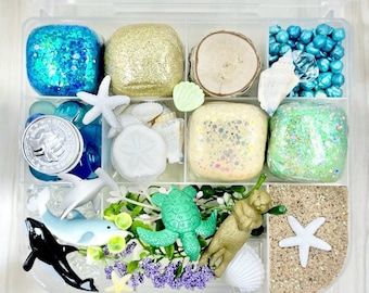 Ocean Life Play Dough And Magic Sand Kit