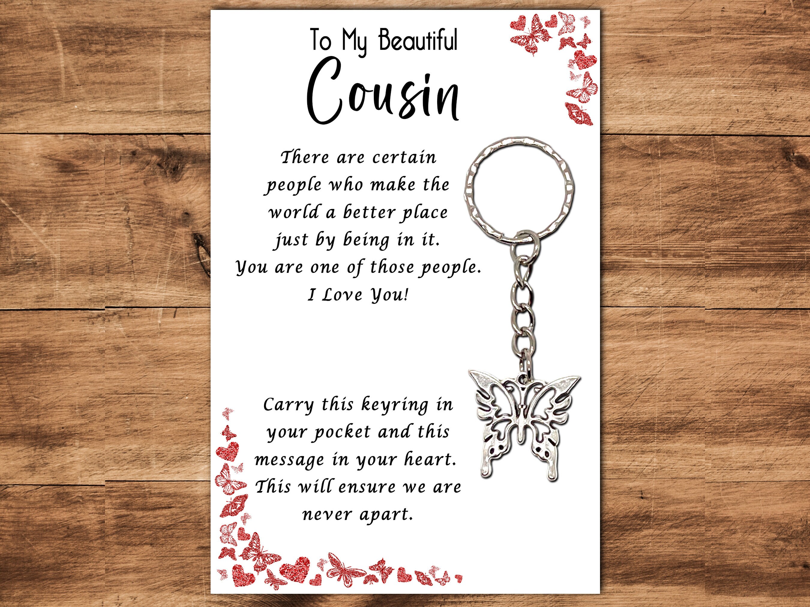 Cousin Key Ring with Clip, Adult Unisex, Size: One Size