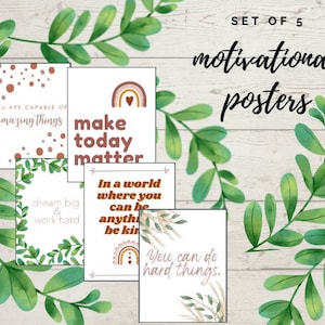 DRUCKBARE Klassenzimmer motivierende Boho Poster