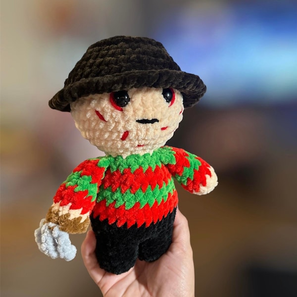 Baby Freddy, Crochet Pattern, PDF, Digital, Download, Halloween Pattern, Freddy Doll, No Sew,