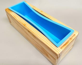 Wood Soap Mold with Silicone Liner, soap mold,