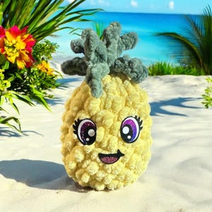 Pineapple, Crochet Pattern, No Sew pattern, under the sea, bikini bottom, tropical crochet pattern, fruit pattern, crochet fruit pattern,