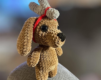 Baby Dog, Max, Crochet Pattern, PDF, Digital, Download, Christmas Pattern, Dog Max,