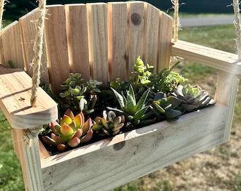 Porch Swing Planter, Mini planter, outdoor planter, succulent planter, porch swing,