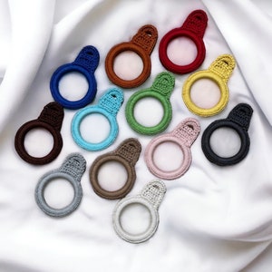 Anel de toalha de cozinha de crochê, anel de toalha de botão de crochê, suporte de toalha, suporte de toalha de crochê, anel de toalha de banheiro