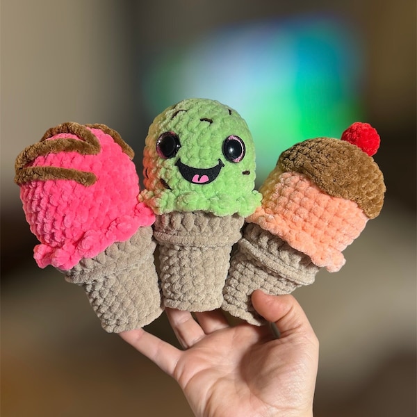 No Sew Cake Cone, Crochet Pattern, Ice Cream Cone, Crochet Ice Cream Cone