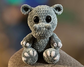 Hippo Pattern, Rhino pattern, Crochet Hippo Pattern, Crochet Rhino Pattern, PDF, Digital, Download, Crochet Pattern, Henry the Hippo,