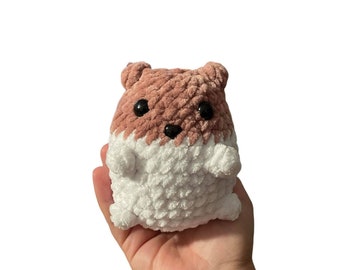 Rusty the Hamster, crochet pattern, hamster patter, pdf, digital download, no sew