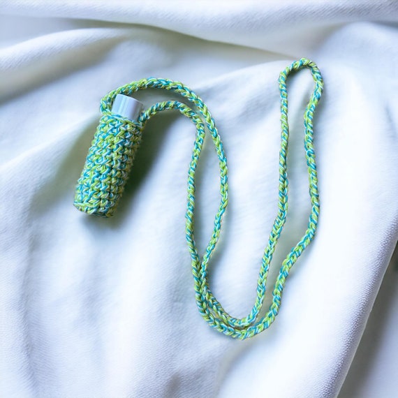 Lip Balm Holder Lip Balm Necklace Chapstick Holder Crocheted Lip Balm Holder Crocheted Chapstick Necklace Etsy UK