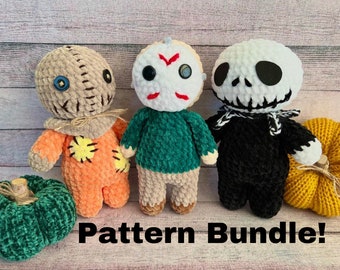 Baby Jason, Baby Samson, Baby Skeleton Crochet Patterns, PDF, Digital, Download, Halloween Patterns, Pattern Bundle,