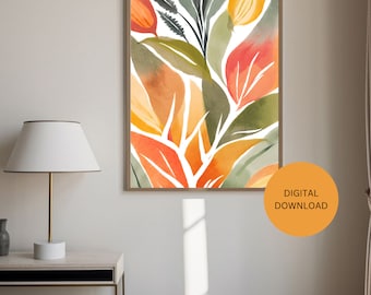 Modern Abstract Art Print - Downloadable Digital Wall Art, Contemporary ...