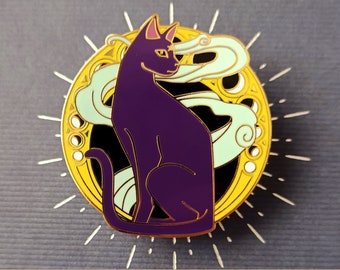 Cat Familiar Pin | Find Your Familiar - witchy, magical, goth, hard enamel, halloween aesthetic