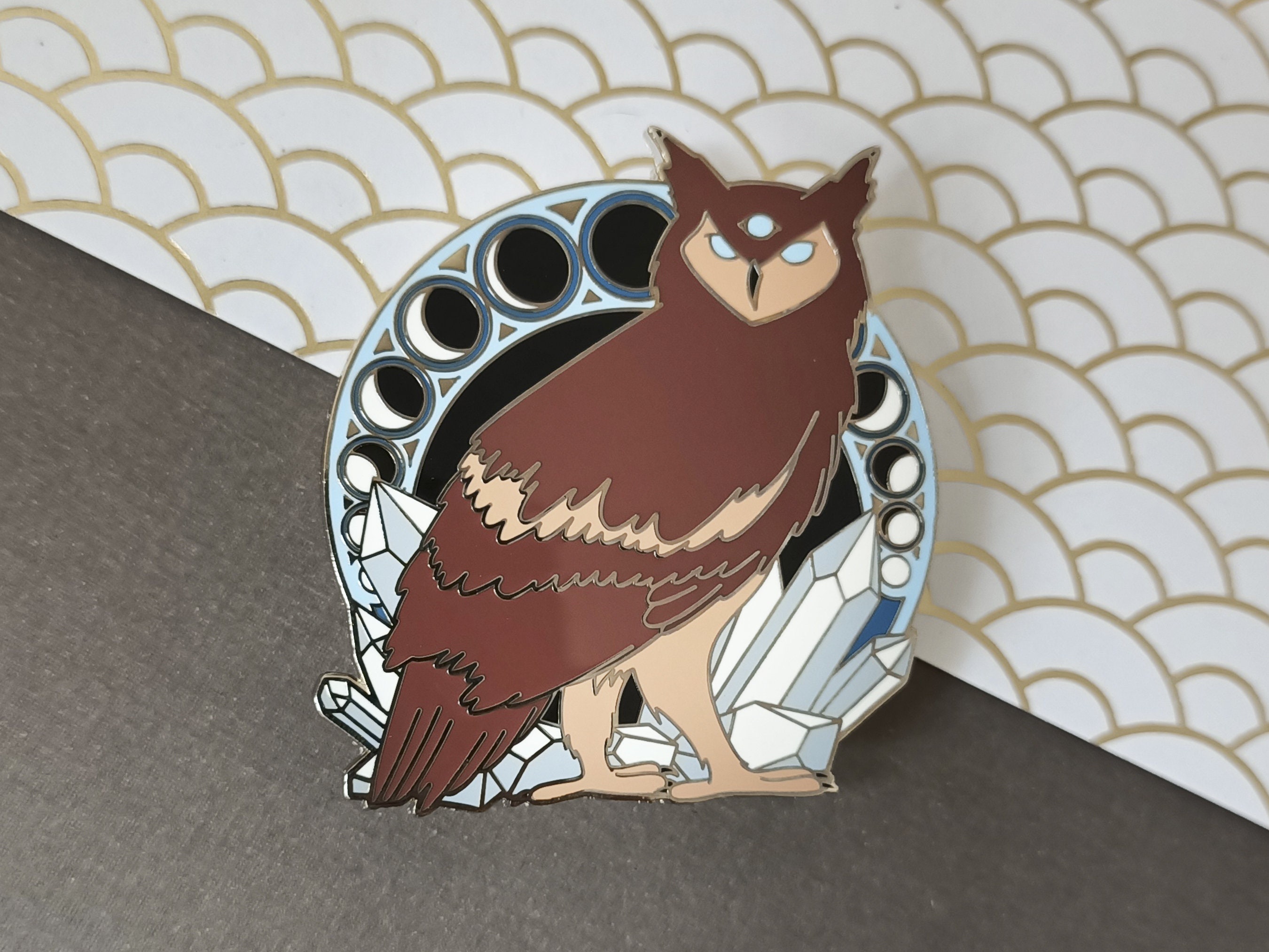Owl Familiar Pin | Find Your Familiar - witchy, magical, goth, hard enamel, halloween aesthetic