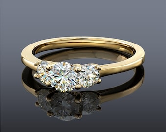 Victorian 3.50ct Diamond Three Stone Ring, c.1880s