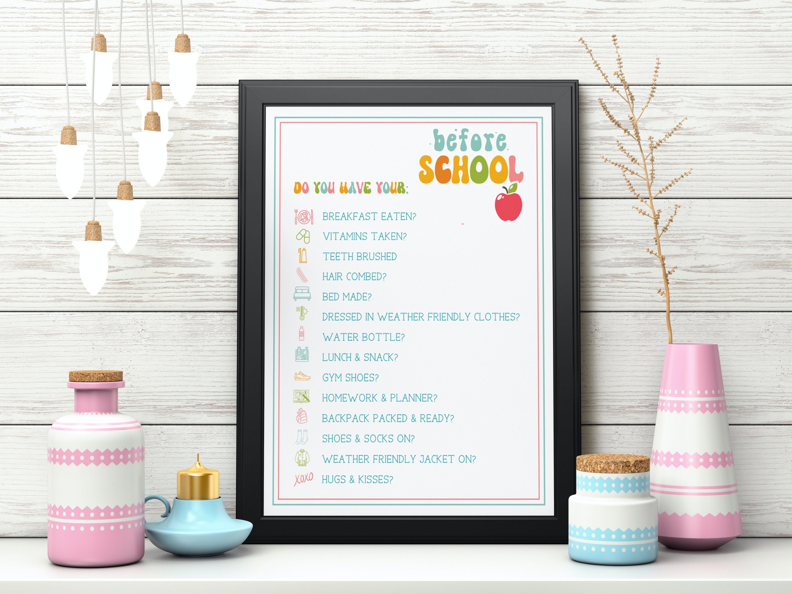 Printable Before School and After School Checklist Editable - Etsy