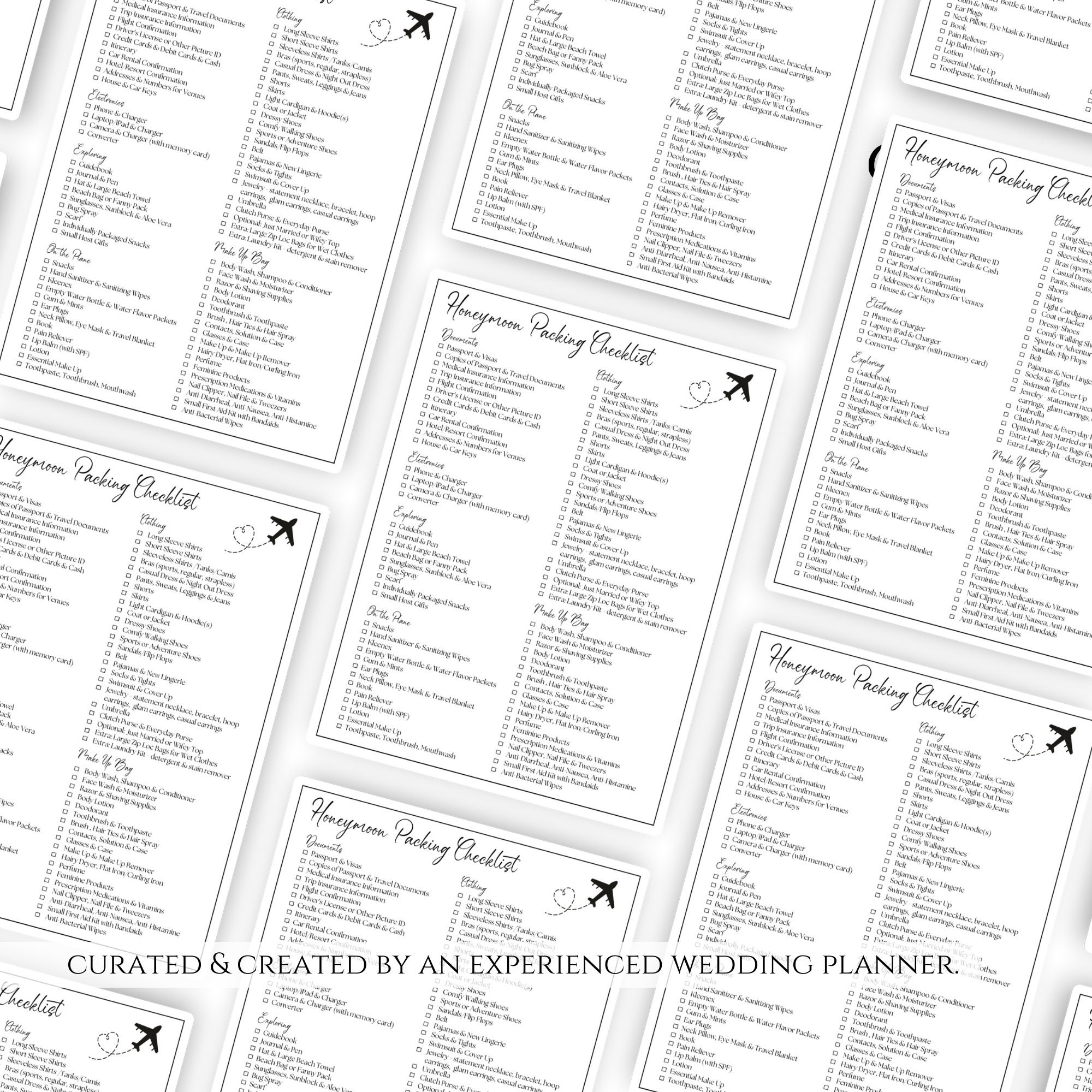 Editable Honeymoon Packing List Template Printable Honeymoon - Etsy Canada