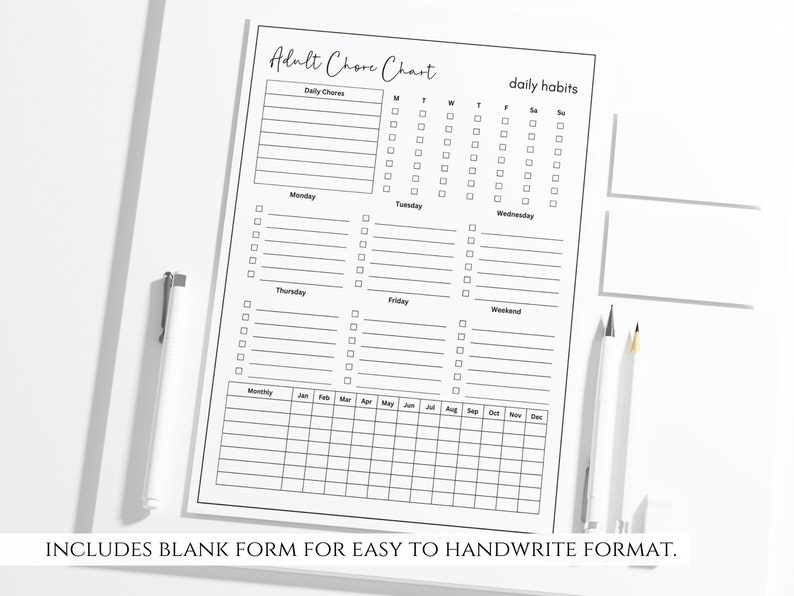 Editable Cleaning Checklist Planner Printable Daily and Etsy