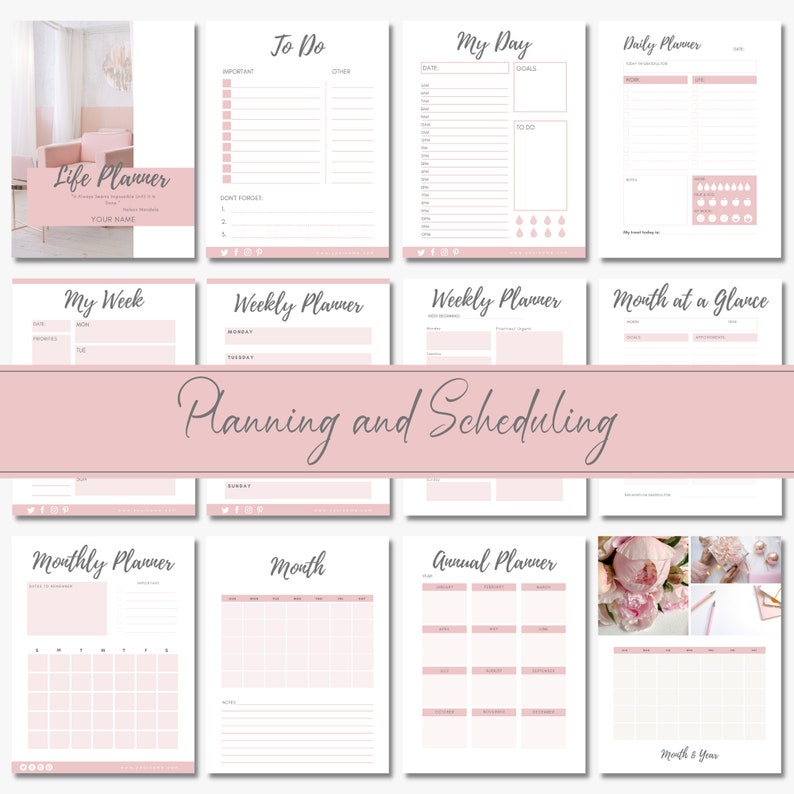 Editable ADHD Planner Template, Printable ADHD Journal, Digital Adhd Life Planner, ADHD