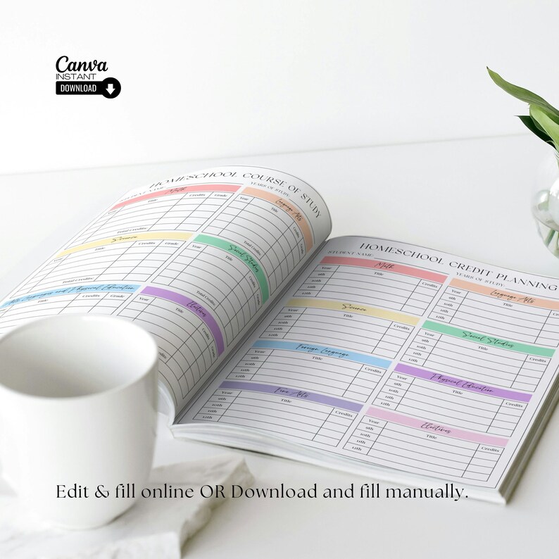 Editable Homeschool Checklist, Printable Daily Schedule for Kids, Home ...