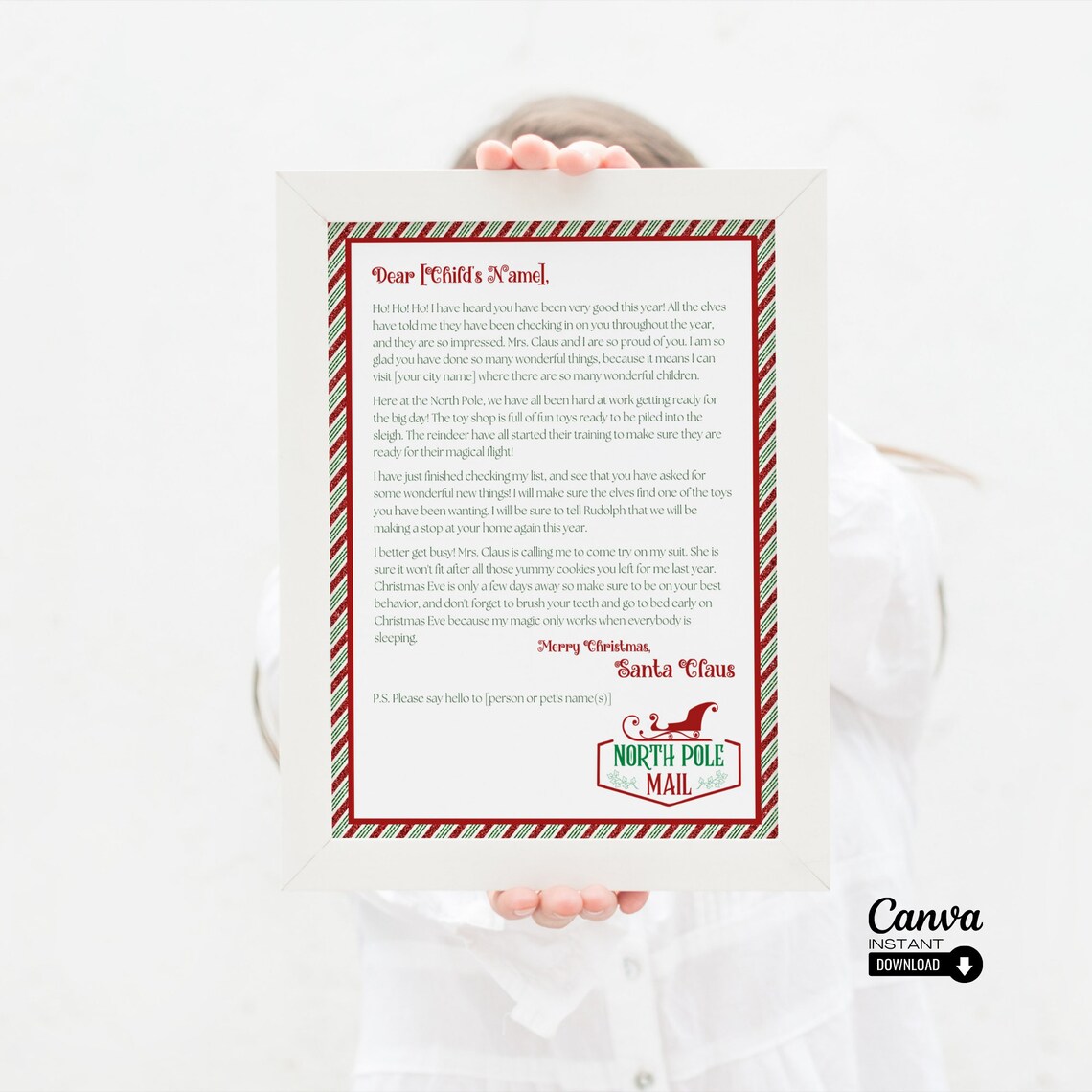 Editable Santa Letter Template Letter From Santa Template Etsy Editable Santa Letter Template Letter From Santa Template Etsy