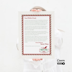 Editable Santa Letter Template, Letter From Santa Template, Printable ...