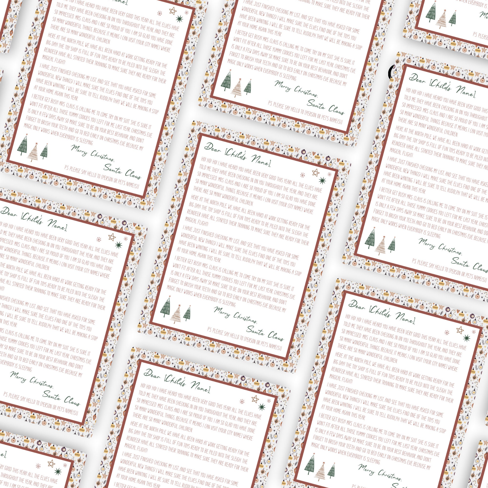 Editable Santa Letter Template Letter From Santa Template Etsy Editable Santa Letter Template Letter From Santa Template Etsy