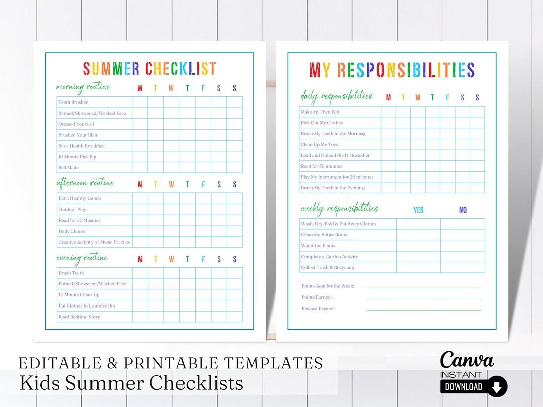 editable-summer-daily-checklist-for-kids-printable-kids-etsy